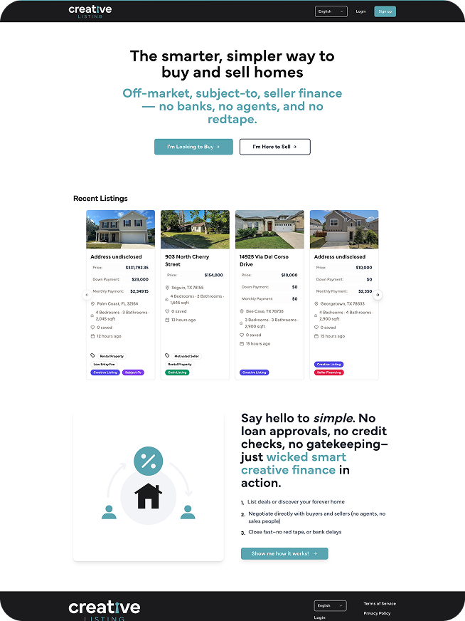 Creative Listing project card